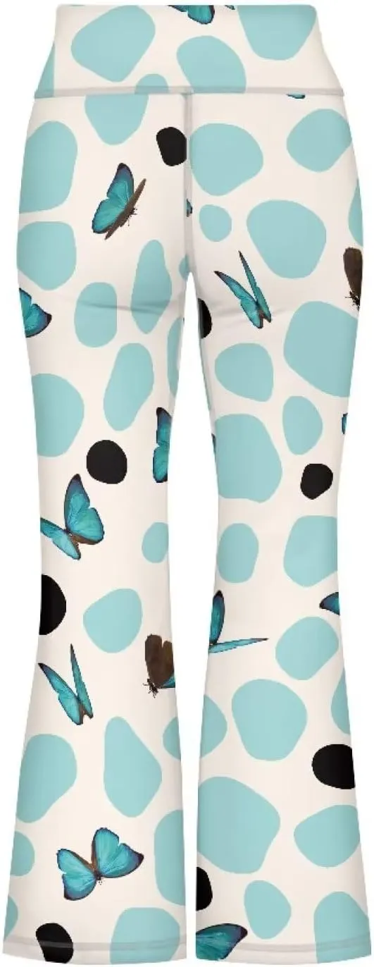 Mumeson Kids' Flared Yoga Pants Girls Athletic Dance Running Leggings Plus Size Tummy Control Leggings