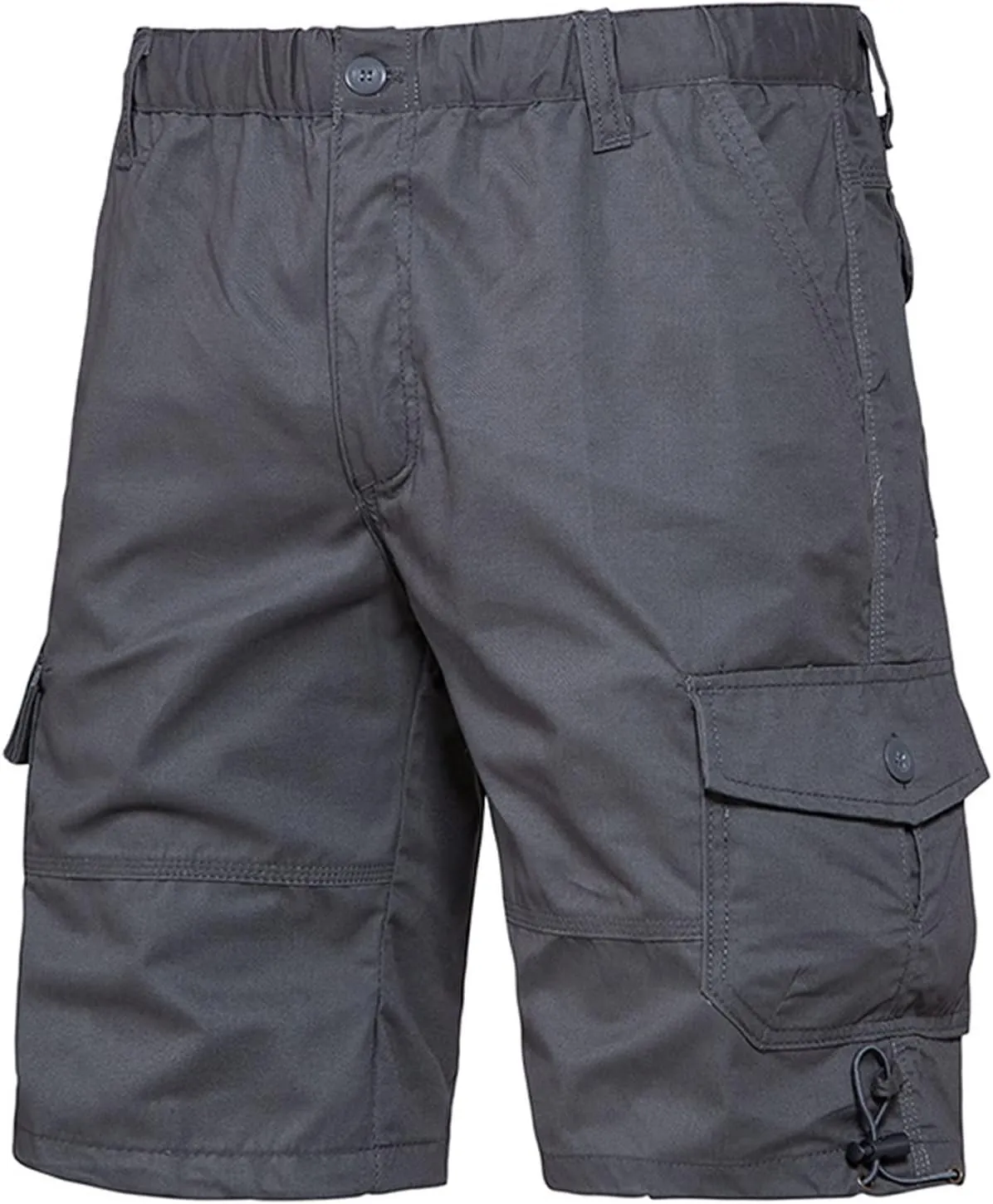 Muscularfit Mens 7 Inch Shorts Multi Pocket Camouflage Cargo Shorts Casual Elastic Waist Tooling Shorts Outdoor Athletic Pant