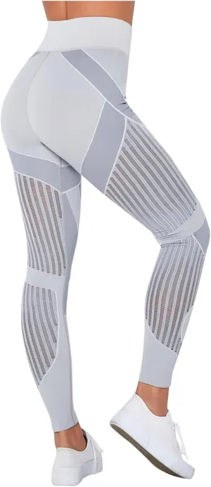 NATHGAM Womens Workout Leggings High Waist Tummy Control Tights Breathable Comfy Gym Sport Yoga Pants 2024 Athletic Outfits