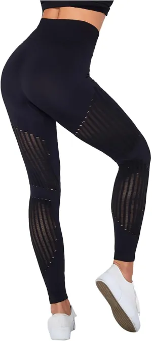 NATHGAM Womens Workout Leggings High Waist Tummy Control Tights Breathable Comfy Gym Sport Yoga Pants 2024 Athletic Outfits