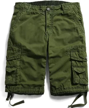 OCHENTA Men's Loose Fit Cargo Shorts with Multi Pockets