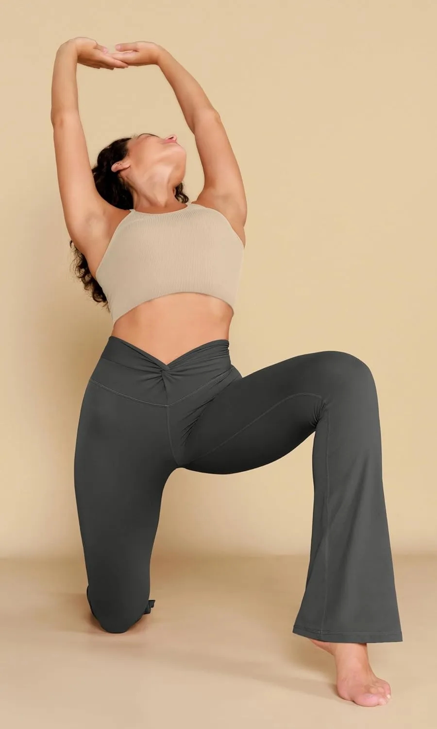 ODODOS Cloud Feeling Flared Pants for Women Twist High Waist Casual Bootcut Yoga Pants - 30" / 32" Inseam