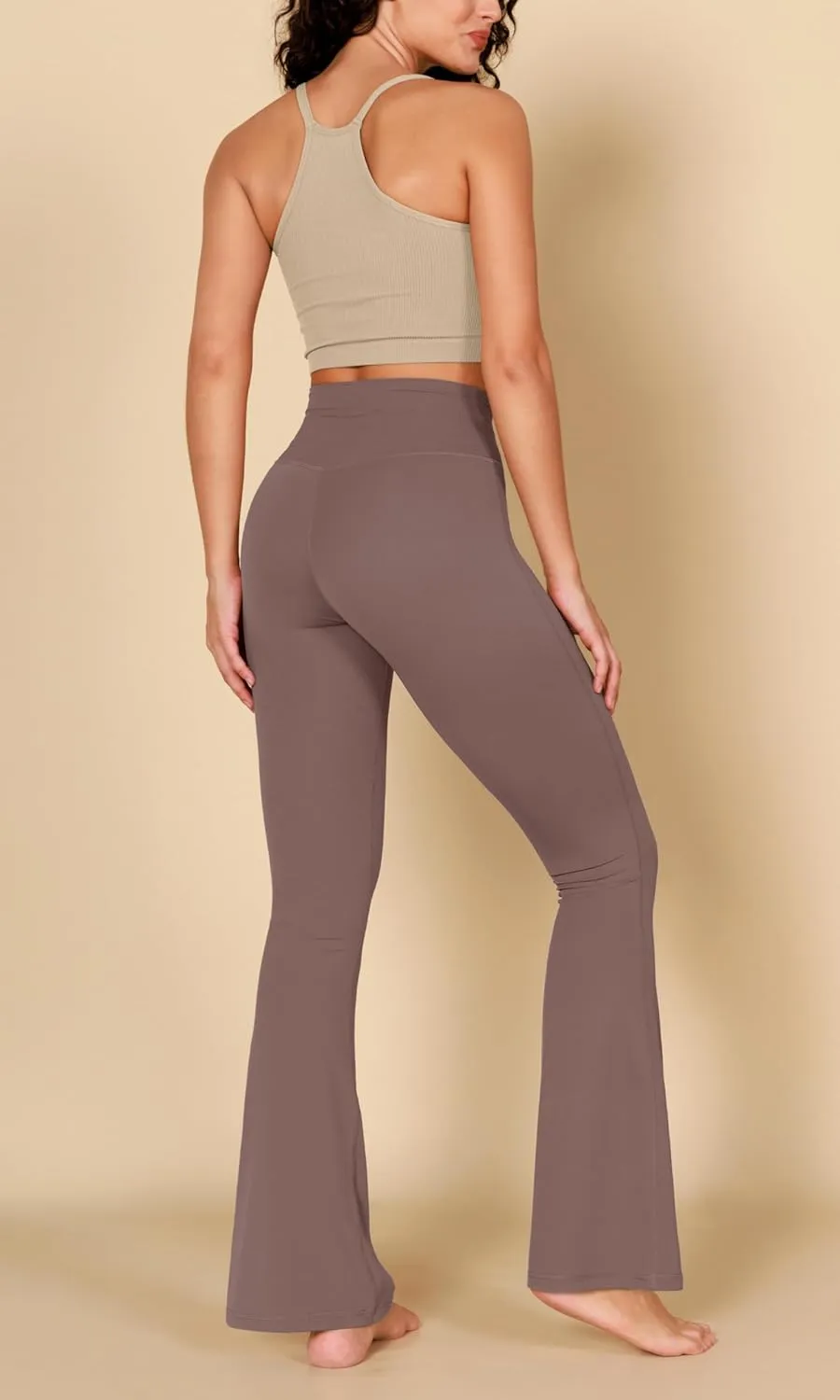 ODODOS Cloud Feeling Flared Pants for Women Twist High Waist Casual Bootcut Yoga Pants - 30" / 32" Inseam