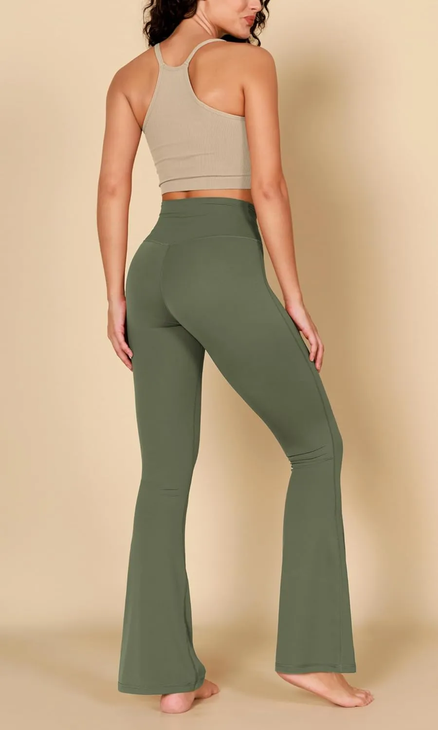 ODODOS Cloud Feeling Flared Pants for Women Twist High Waist Casual Bootcut Yoga Pants - 30" / 32" Inseam