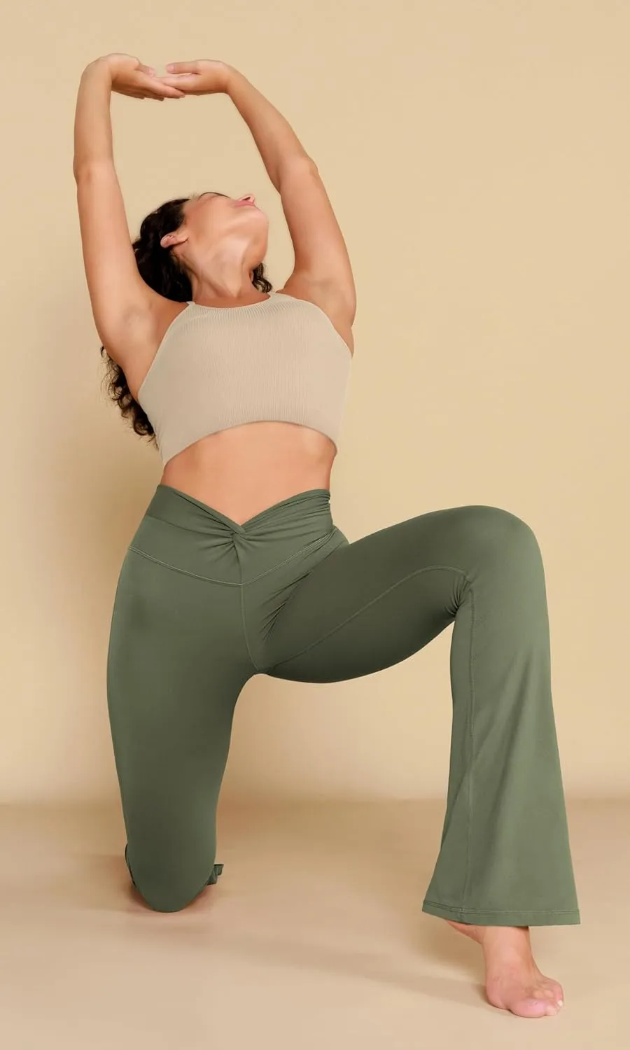 ODODOS Cloud Feeling Flared Pants for Women Twist High Waist Casual Bootcut Yoga Pants - 30" / 32" Inseam