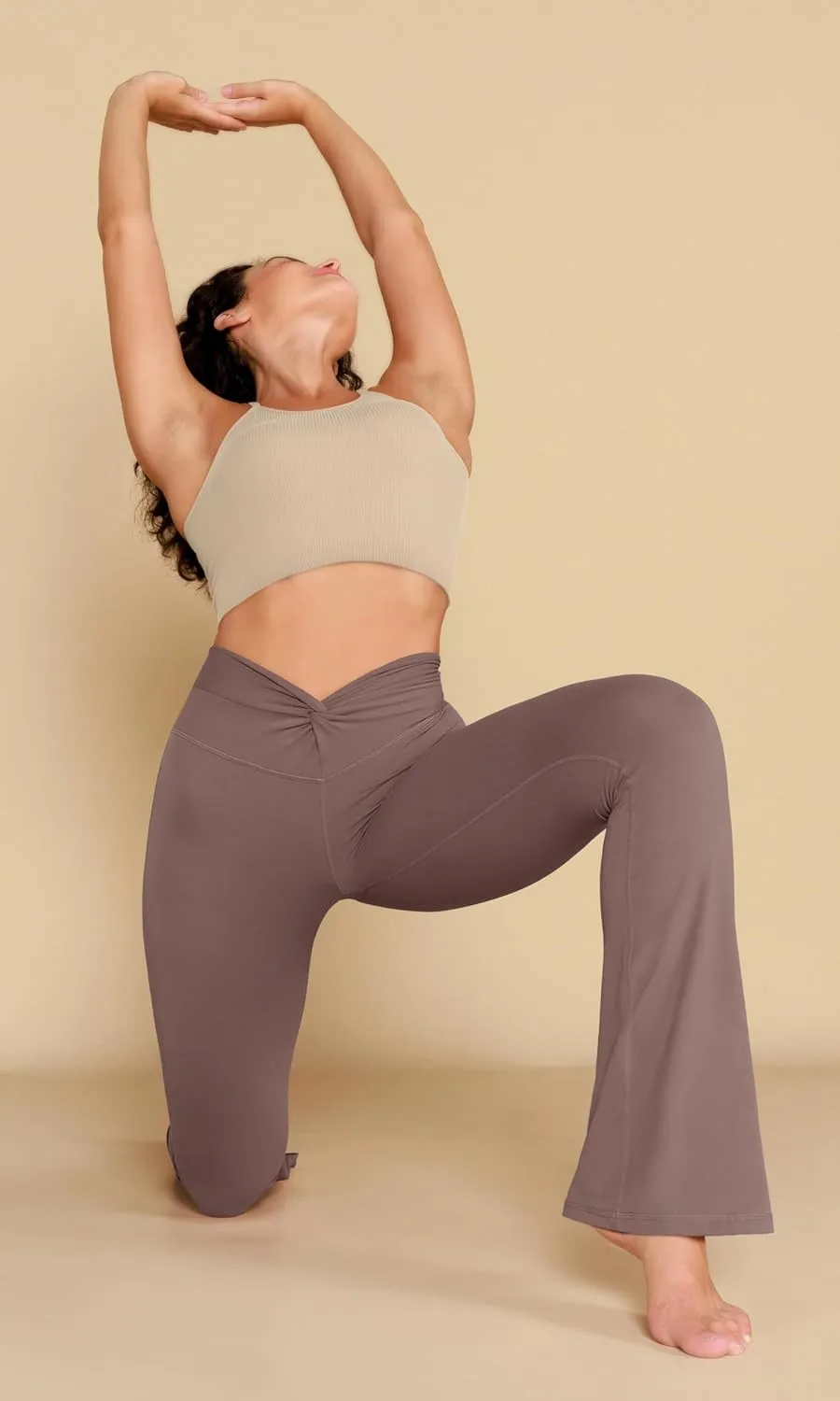 ODODOS Cloud Feeling Flared Pants for Women Twist High Waist Casual Bootcut Yoga Pants - 30" / 32" Inseam