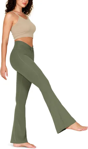 ODODOS Cloud Feeling Flared Pants for Women Twist High Waist Casual Bootcut Yoga Pants - 30" / 32" Inseam