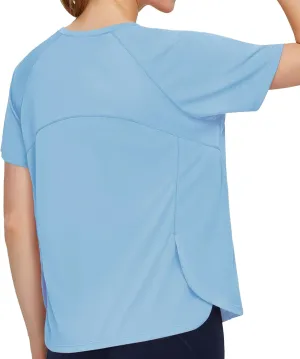 Origiwish Women's Short Sleeve Workout T-Shirt Quick Dry Running Gym Shirts Athletic Casual Yoga Tops