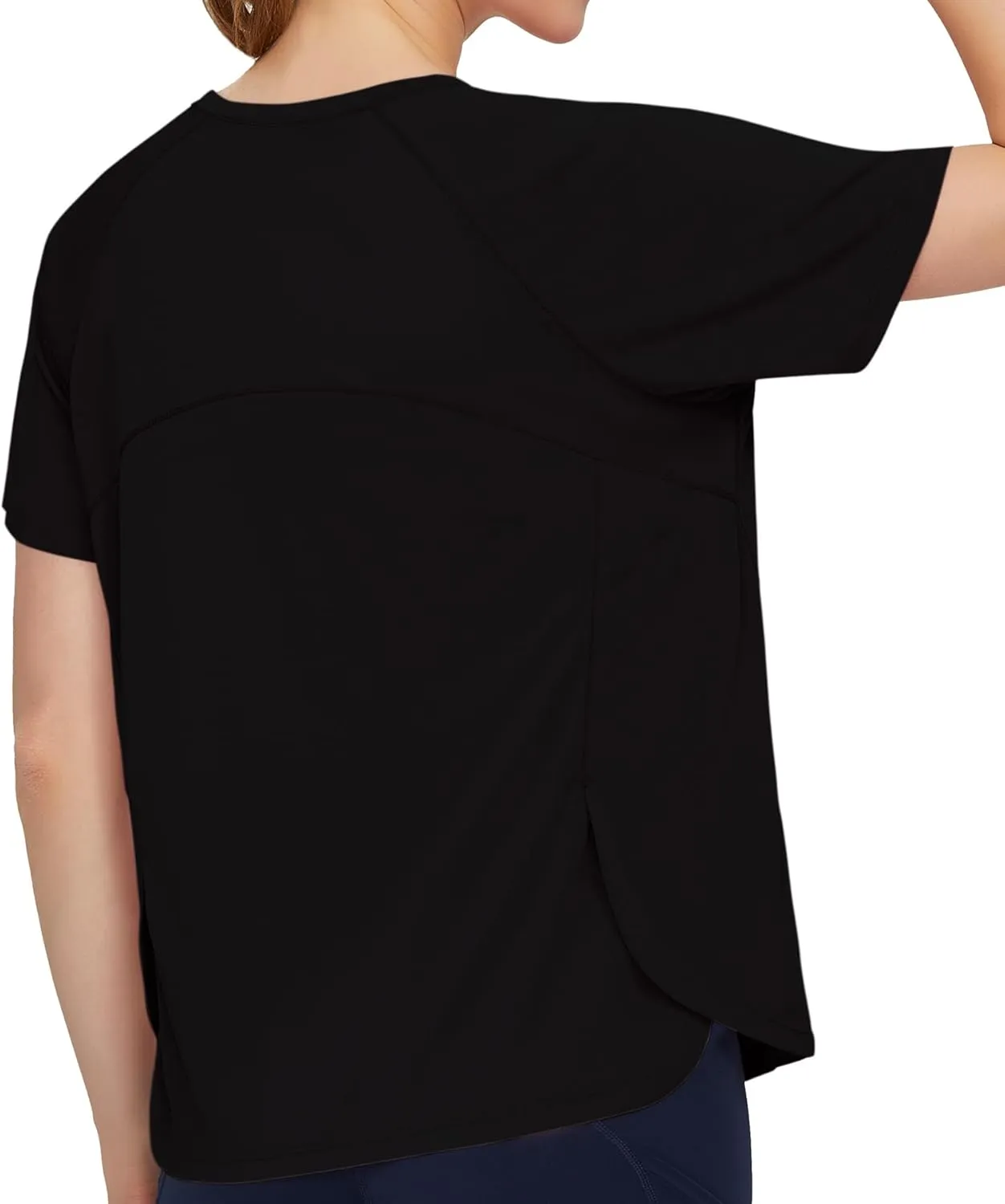 Origiwish Women's Short Sleeve Workout T-Shirt Quick Dry Running Gym Shirts Athletic Casual Yoga Tops
