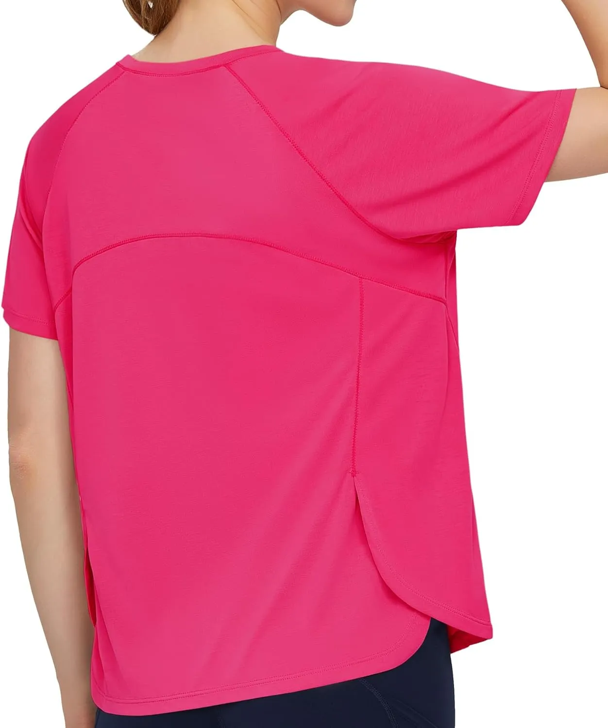 Origiwish Women's Short Sleeve Workout T-Shirt Quick Dry Running Gym Shirts Athletic Casual Yoga Tops