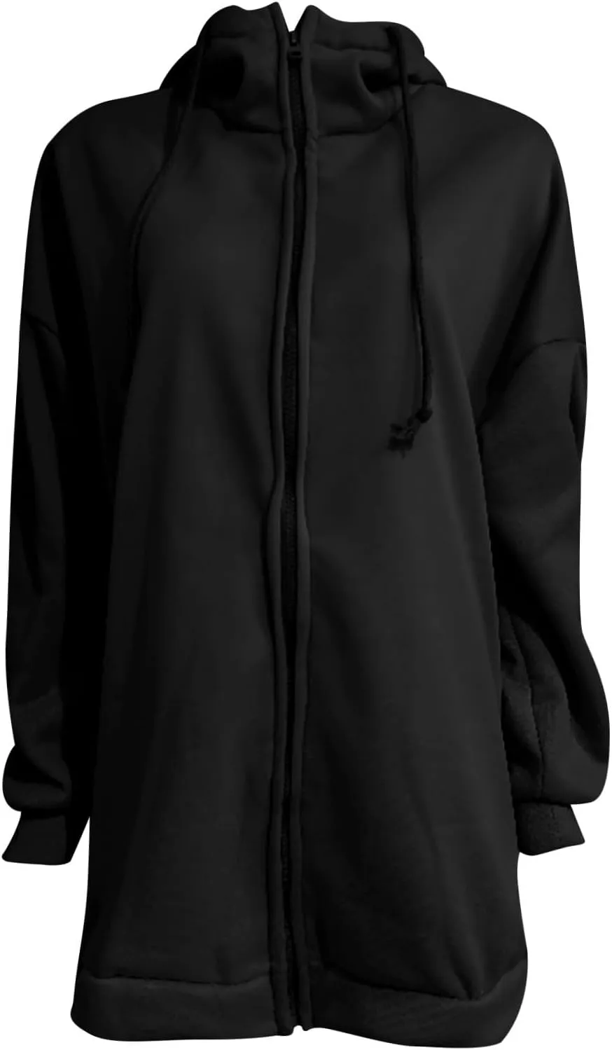Oversized Zip Up Hoodies for Women Plus Size Long Fleece Jacket Casual Long Sleeve Cute Sweatshirts with Pockets