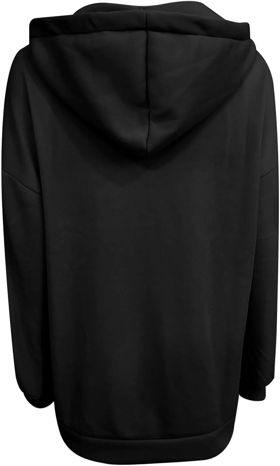 Oversized Zip Up Hoodies for Women Plus Size Long Fleece Jacket Casual Long Sleeve Cute Sweatshirts with Pockets