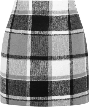 Plaid Skirt Long Mini High Waisted Skirts Knee Length Short Sweater Skirts 2025 A Line Pencil Skirt Dress