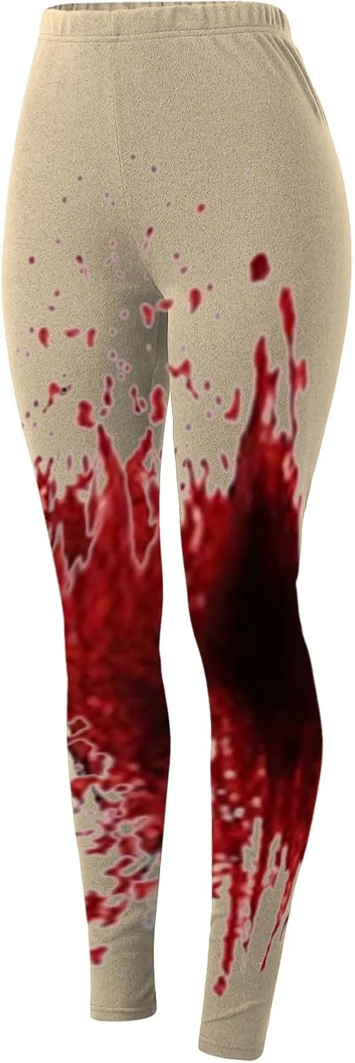 Pumpkin Head Stripes Print Slim Halloween Leggings Halloween Print Collection High Waist Women Leggings Compression