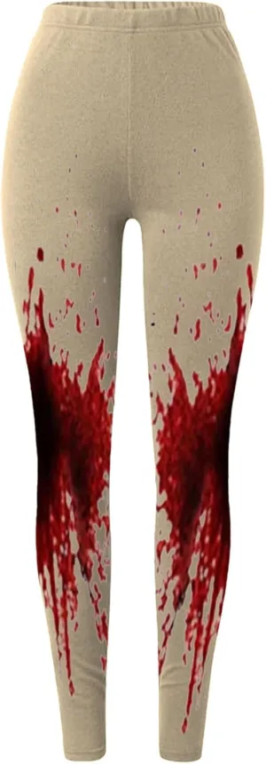 Pumpkin Head Stripes Print Slim Halloween Leggings Halloween Print Collection High Waist Women Leggings Compression