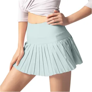 Quick Dry Shorts for Women Pleated Solid Color Tennis Skirts for Women with Shorts 2024 Hiking Outdoor Summer Shorts