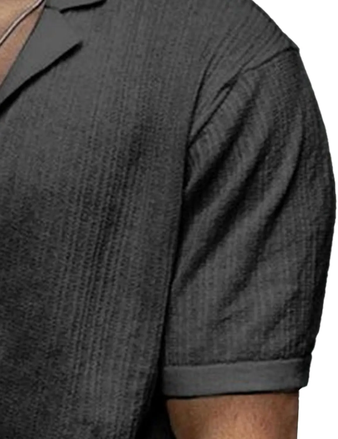 Short Sleeve Button Down Shirts for Men Summer Casual Cotton Linen Shirts Lightweight Breathable Beach Tops