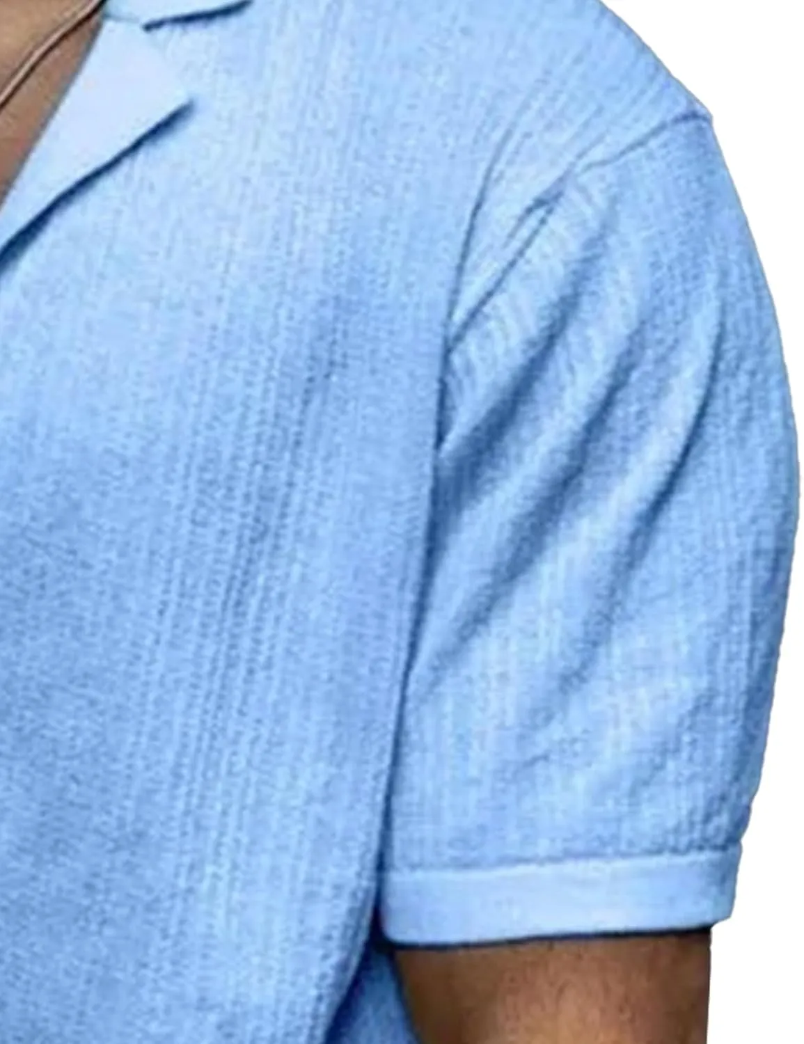 Short Sleeve Button Down Shirts for Men Summer Casual Cotton Linen Shirts Lightweight Breathable Beach Tops