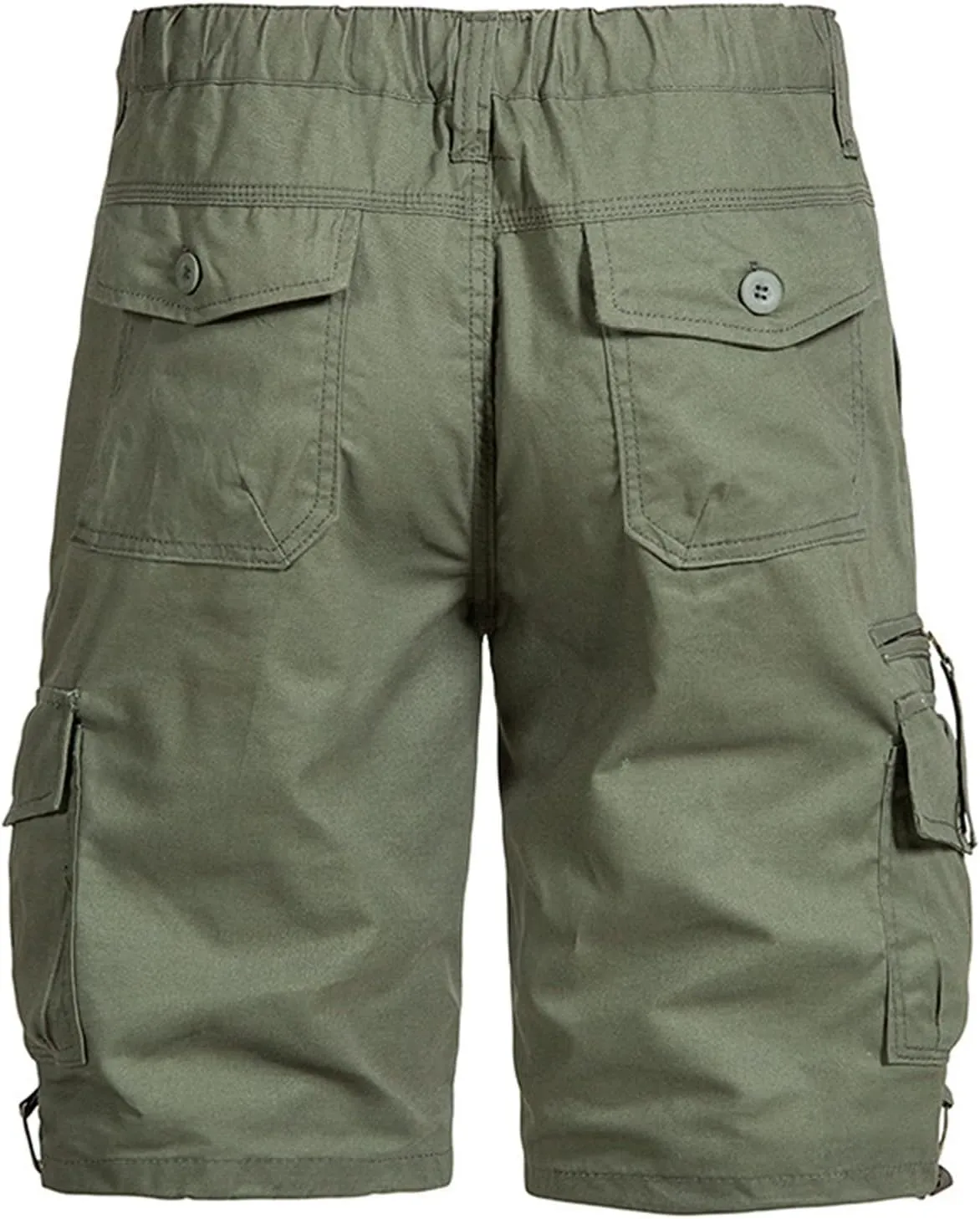 Shorts for Men Casual Summer Elastic Waist Cargo Shorts with Pockets Classic Fit Camouflage 5 Inch Inseam Shorts
