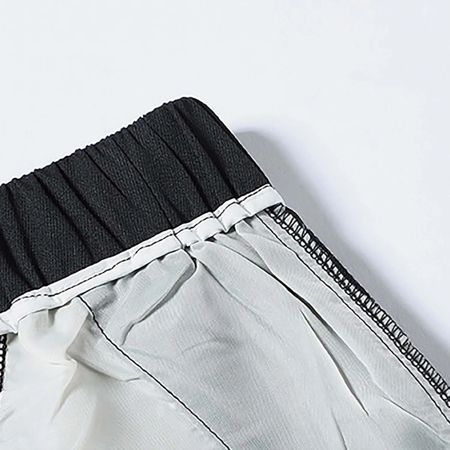 Sinzelimin Men's Cargo Shorts Fashion Multiple Pockets Lace up Elastic Waist Comfy Breathable Workwear Fishing Cropped Pants