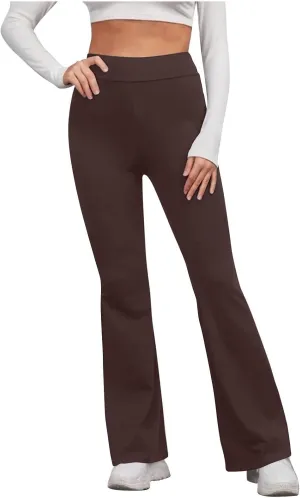 SMIDOW Womens Shapewear High Waisted Flare Leggings Bootcut Yoga Dance Pants Seamless Scrunch Butt Gym Yoga Pants