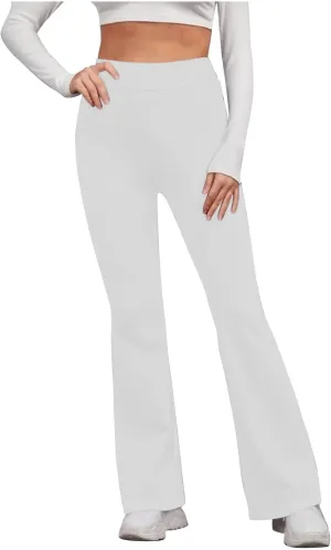 SMIDOW Womens Shapewear High Waisted Flare Leggings Bootcut Yoga Dance Pants Seamless Scrunch Butt Gym Yoga Pants