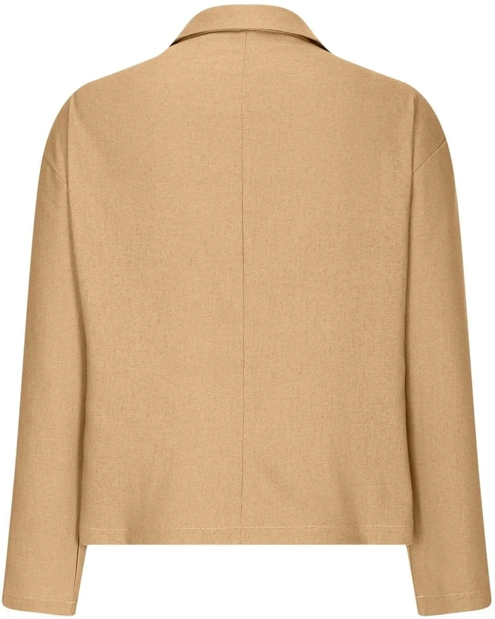 Southwestm Cotton and Linen Casual Lapel Single-Button Thin Coat, Women Summer Long Sleeve Loose Casual Comfy Blazer