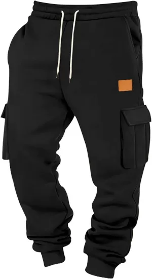 Sports Pants for Men Athletic Lightweight Hiking Camping Drawstring Tapered Running Breathable Joggers