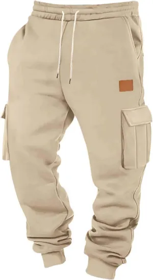 Sports Pants for Men Athletic Lightweight Hiking Camping Drawstring Tapered Running Breathable Joggers