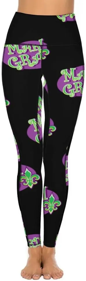 St Patrick Print Black Yoga Pants Tummy Control Yoga Pants Plus Size Leggings Resistance Athletic for Women Long