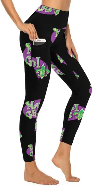 St Patrick Print Black Yoga Pants Tummy Control Yoga Pants Plus Size Leggings Resistance Athletic for Women Long