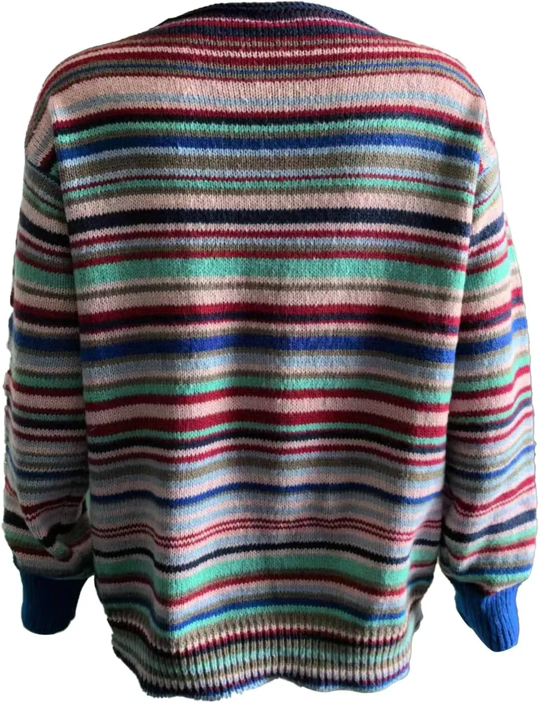 Sweater for Women Knitted Long Sleeve Sweater Tops Fair Isle Print Ugly Christmas Pullover Retro Crewneck Sweaters