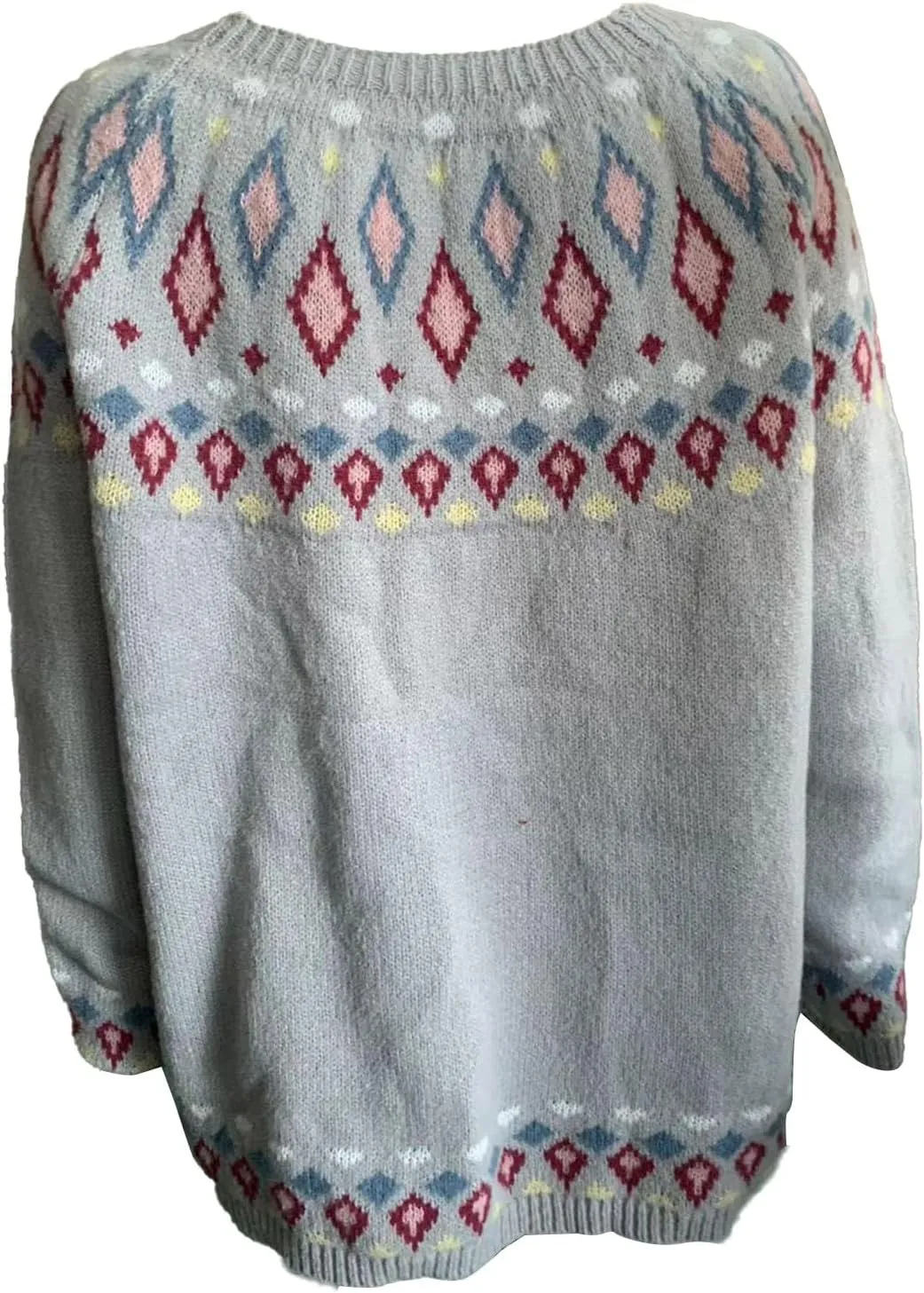 Sweater for Women Knitted Long Sleeve Sweater Tops Fair Isle Print Ugly Christmas Pullover Retro Crewneck Sweaters