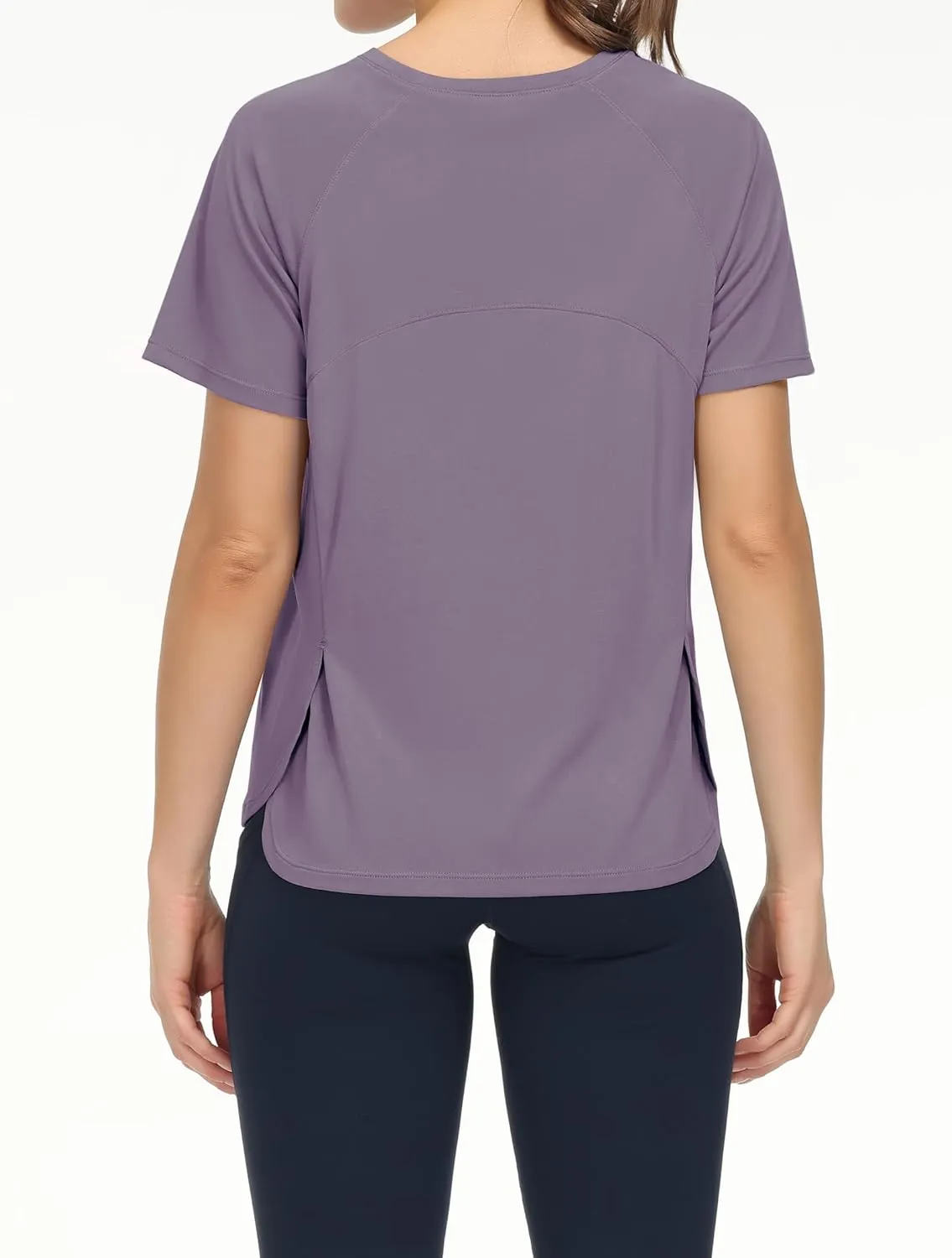 THE GYM PEOPLE Women's Short Sleeve Workout Shirts Breathable Yoga T-Shirts with Side Slits Athletic Tee Tops