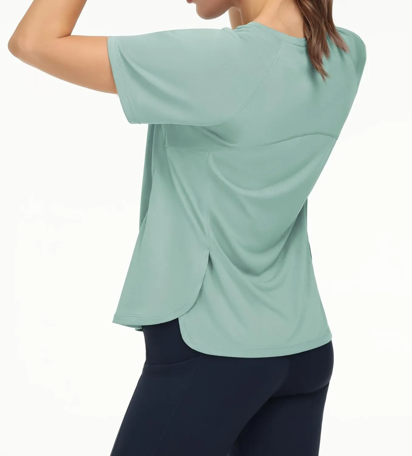 THE GYM PEOPLE Women's Short Sleeve Workout Shirts Breathable Yoga T-Shirts with Side Slits Athletic Tee Tops