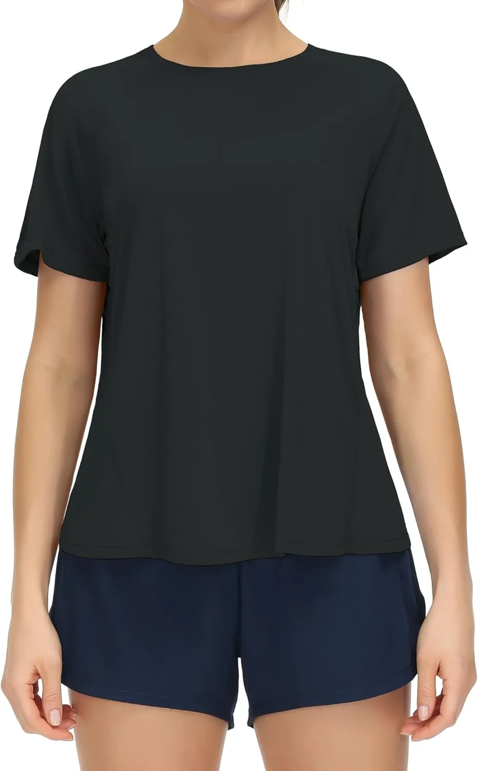 THE GYM PEOPLE Women's Short Sleeve Workout Shirts Breathable Yoga T-Shirts with Side Slits Athletic Tee Tops