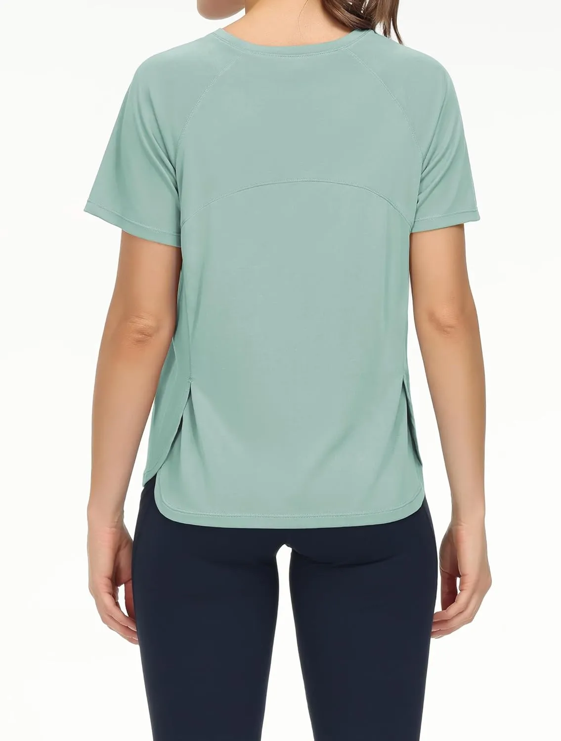 THE GYM PEOPLE Women's Short Sleeve Workout Shirts Breathable Yoga T-Shirts with Side Slits Athletic Tee Tops