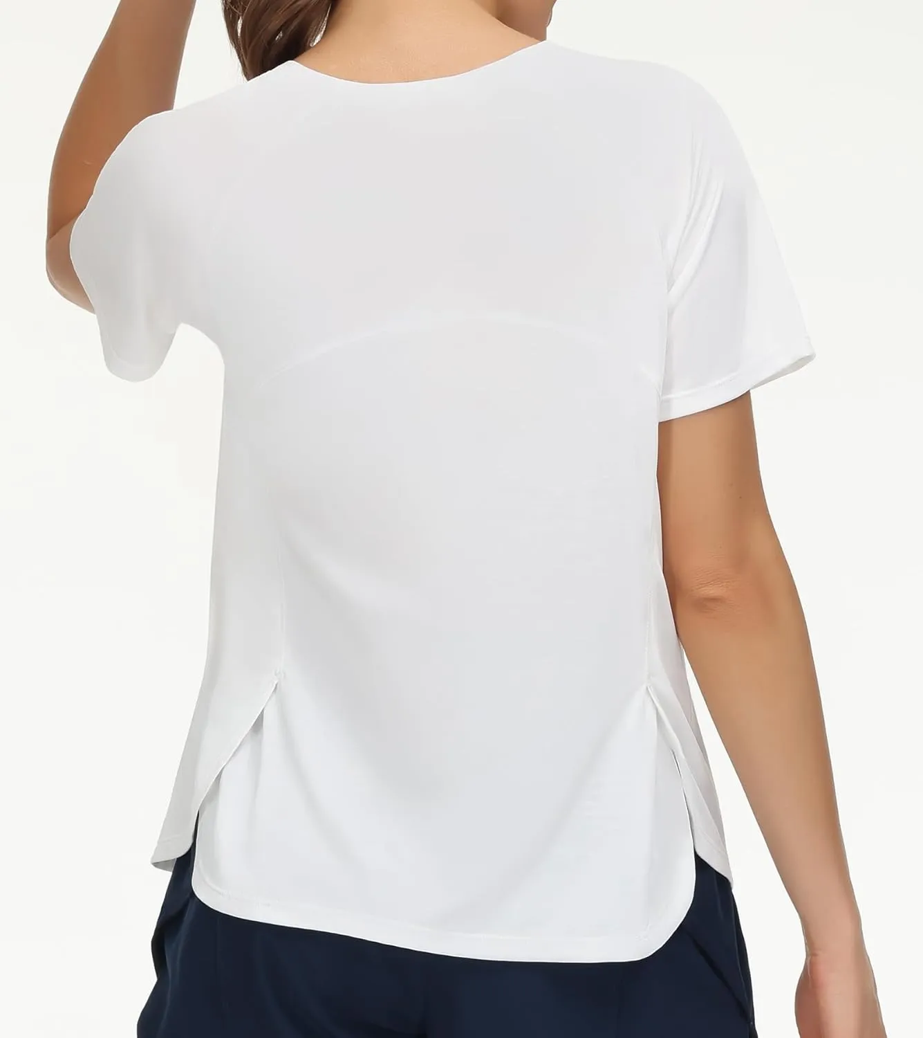 THE GYM PEOPLE Women's Short Sleeve Workout Shirts Breathable Yoga T-Shirts with Side Slits Athletic Tee Tops
