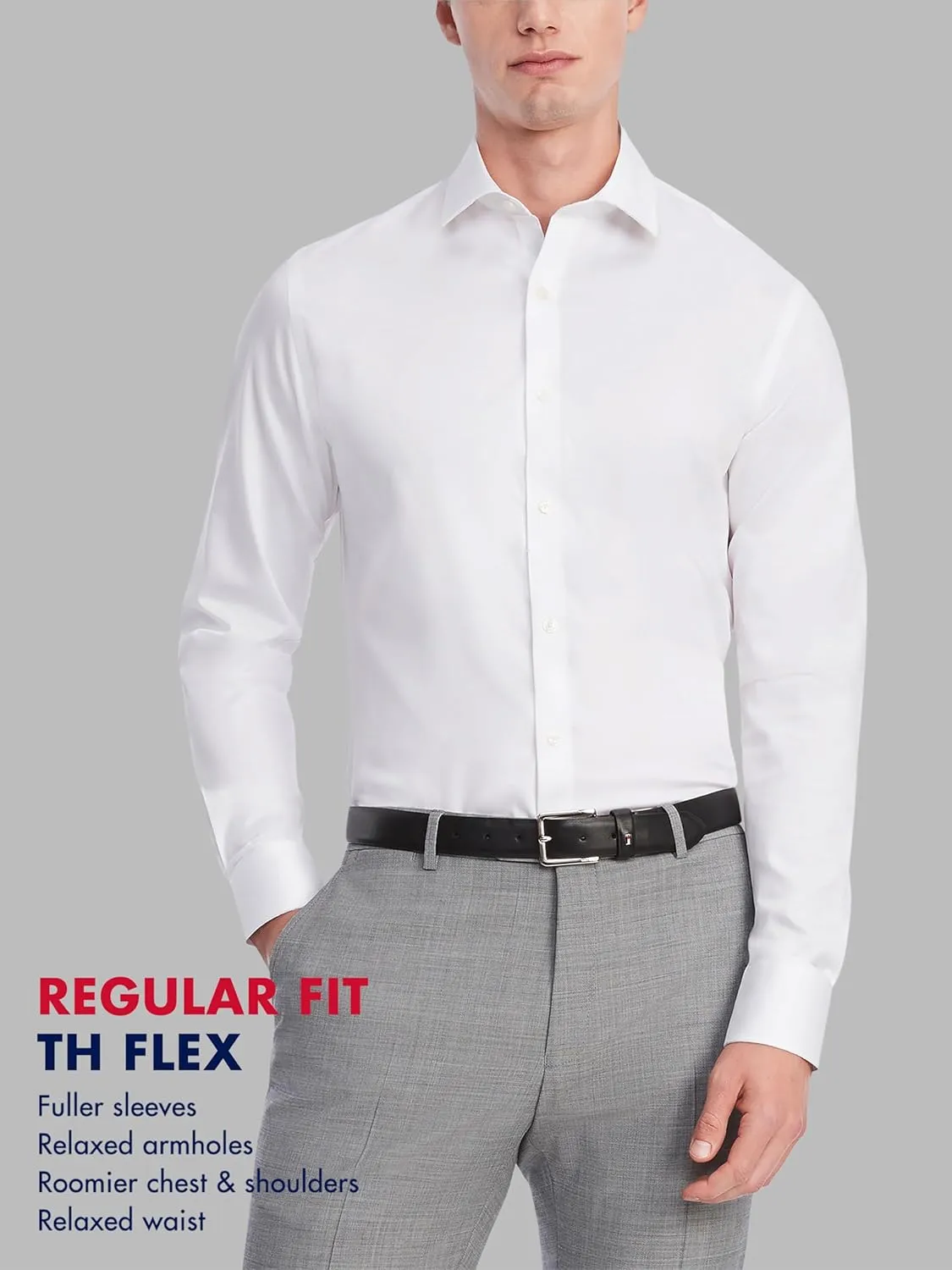 Tommy Hilfiger Men's Dress Shirt Regular Fit Essentials