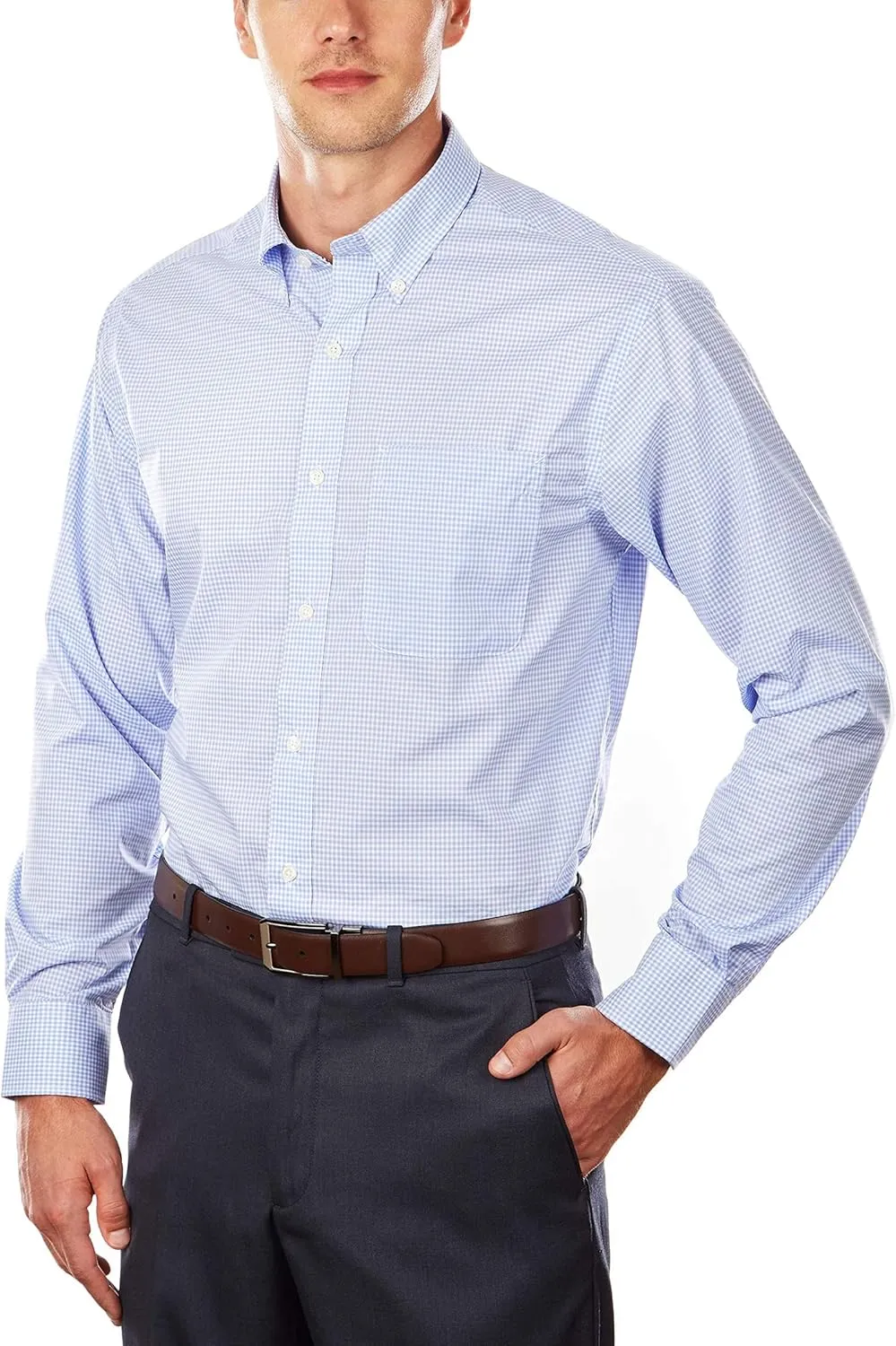 Tommy Hilfiger Men's Dress Shirt Regular Fit Non Iron Gingham