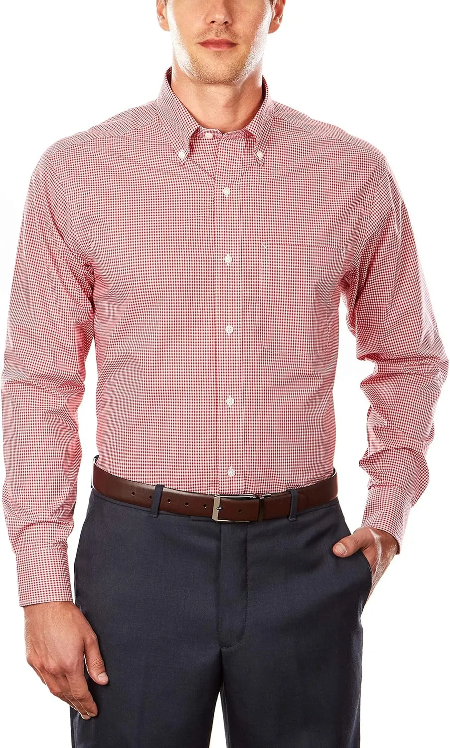 Tommy Hilfiger Men's Dress Shirt Regular Fit Non Iron Gingham