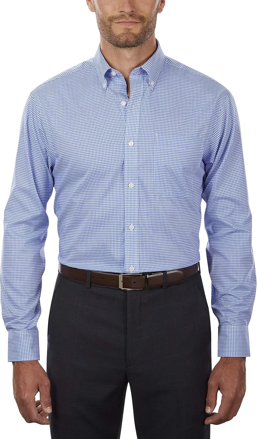 Tommy Hilfiger Men's Dress Shirt Regular Fit Non Iron Gingham