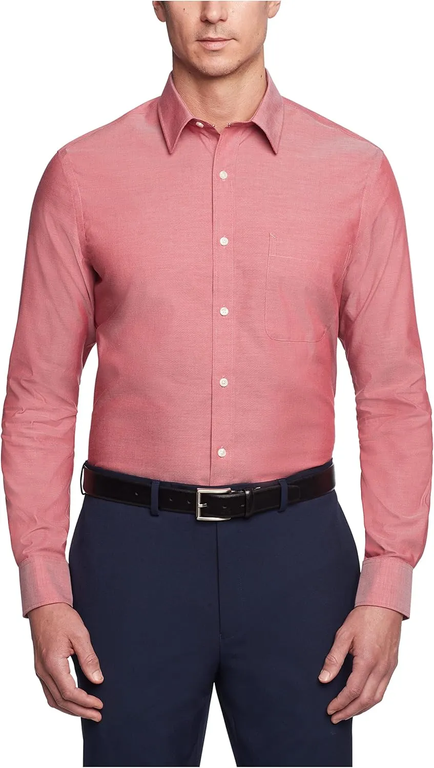 Tommy Hilfiger Men's Dress Shirt Regular Fit Non Iron Solid