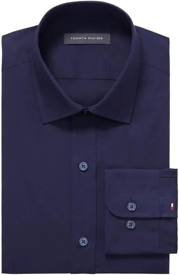 Tommy Hilfiger Men's Dress Shirt Slim Fit Essentials