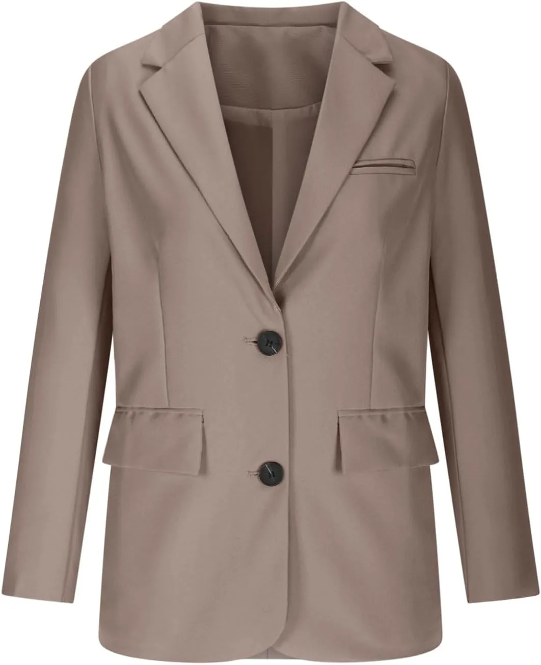 Trendy Blaze for Elegant Women 2024 Business Casual Buttoned Cardigan Suit Jacket Long Sleeve Lapel Padded Blazers