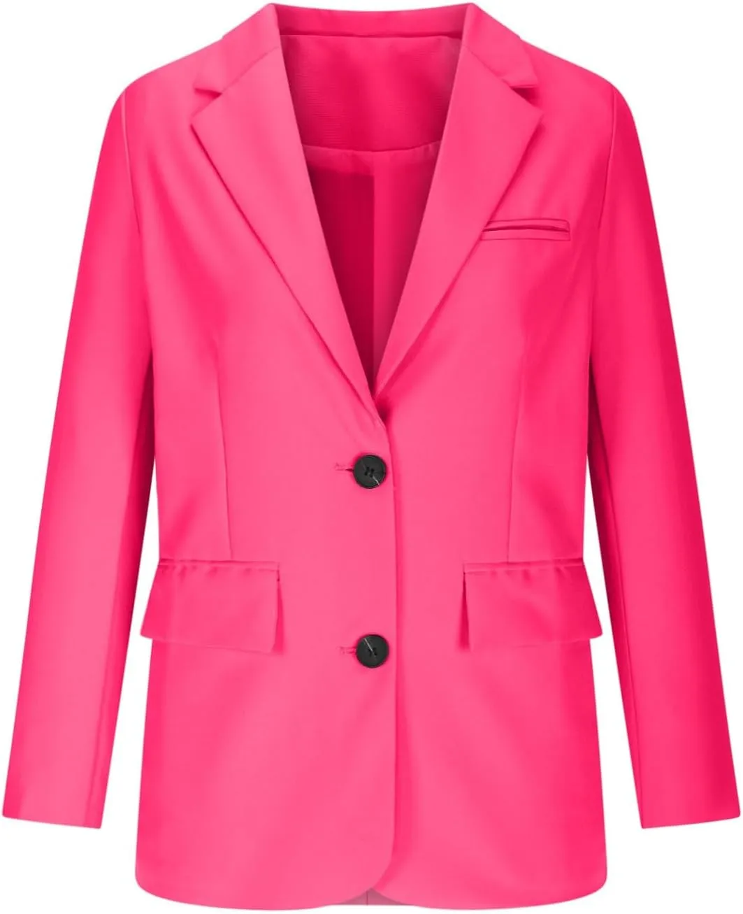 Trendy Blaze for Elegant Women 2024 Business Casual Buttoned Cardigan Suit Jacket Long Sleeve Lapel Padded Blazers