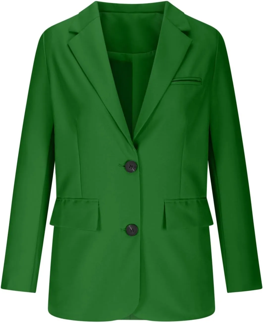Trendy Blaze for Elegant Women 2024 Business Casual Buttoned Cardigan Suit Jacket Long Sleeve Lapel Padded Blazers