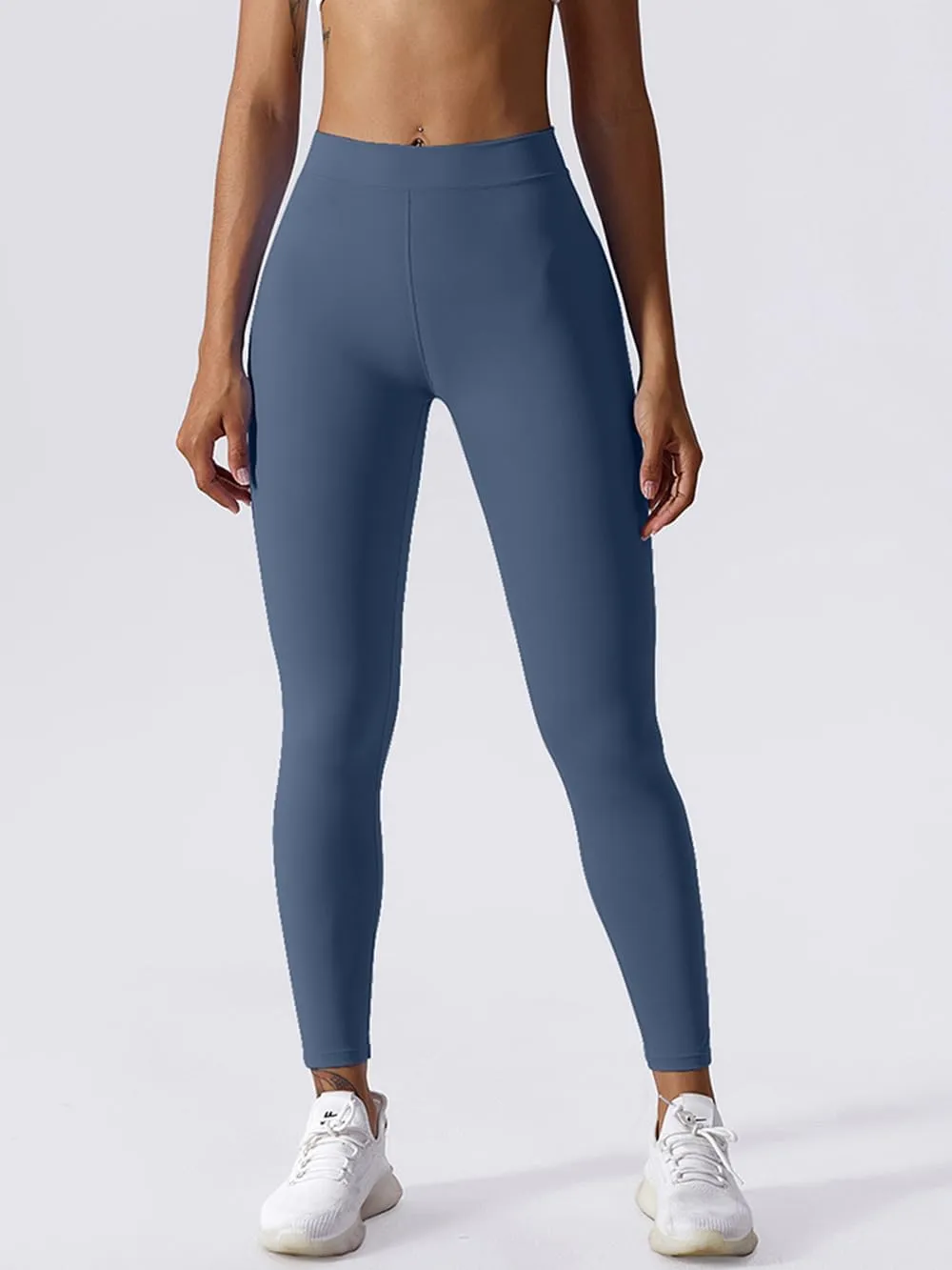 V Back Scrunch Butt Lifting Leggings for Women Tummy Control High Waist Yoga Pants Compression Leggings Tights