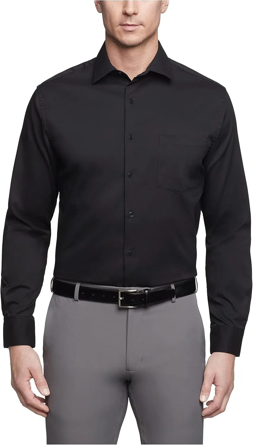 Van Heusen Men's Dress Shirt Regular Fit Stain Shield Stretch