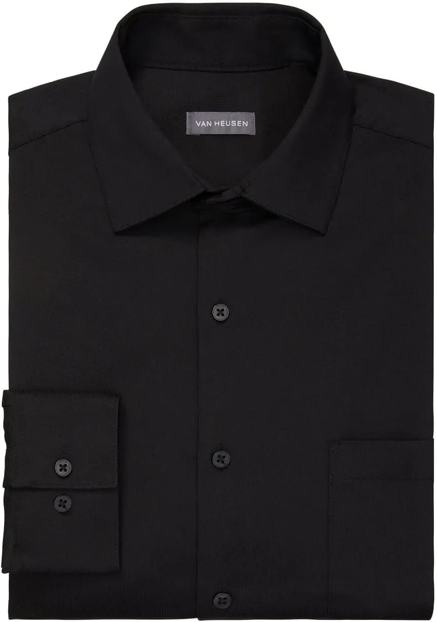Van Heusen Men's Dress Shirt Regular Fit Stain Shield Stretch